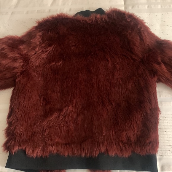 NWT So What Faux Fur Bomber Jacket - Picture 2 of 3
